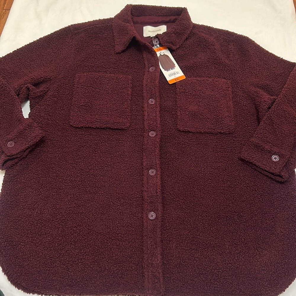 NWT Ecothreads Shirt Jacket Size XXL
